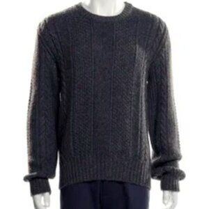 Valentino Alpaca Wool (Grey) Crew Neck Sweater (Size: L)